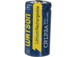 Watson CR123A Rechargeable Lithium Battery (3V, 400mAh) Watson CR123A Rechargeable Lithium Battery (3V, 400mAh)