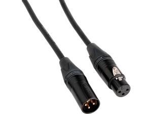 Kopul Premier Quad Pro 5000 Series XLR M to XLR F Microphone Cable - 1' (0.3 m), Black Kopul Premier Quad Pro 5000 Series XLR M to XLR F Microphone Cable - 1' (0.3 m), Black