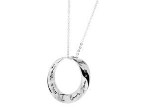 I love you more mobius necklace, eternity circle of love Sterling Silver Pendant