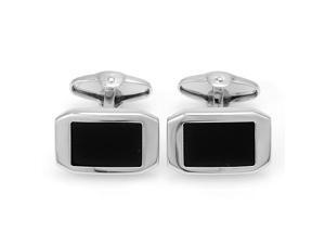 Cuff Links in Black Leather and Sterling By DOLAN BULLOCK Cuff Links in Black Leather and Sterling By DOLAN BULLOCK