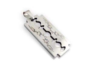 Men's Stainless Steel Tribal Print, Abstract Cut-Out, Pendant, 18" Chain Men's Stainless Steel Tribal Print, Abstract Cut-Out, Pendant, 18" Chain