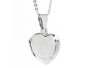 Sterling Silver Heart Locket with Cubic Zirconia Inset Sterling Silver Heart Locket with Cubic Zirconia Inset