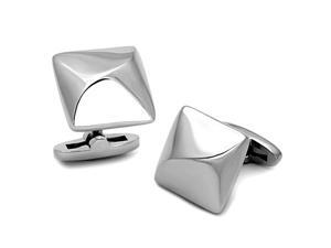 Square Silver Tone High Polished Stainless Steel Cufflink Square Silver Tone High Polished Stainless Steel Cufflink