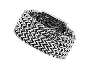 Men's Stainless Steel Multi-Strand Wheat Fashion Heavy Chain Bracelet, 7.75" Men's Stainless Steel Multi-Strand Wheat Fashion Heavy Chain Bracelet, 7.75"