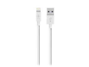 BELKIN COMPONENTS F8J023BT3M-WHT SYNC/CHARGE CABLE,2.4A,LTG,3M,WHITE BELKIN COMPONENTS F8J023BT3M-WHT SYNC/CHARGE CABLE,2.4A,LTG,3M,WHITE