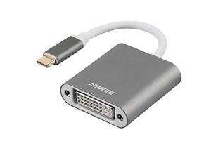 usb type c(thunderbolt 3) to dvi adapter, benfei usb 3.1 (usb-c) to dvi-d adapter male to female converter compatible for apple