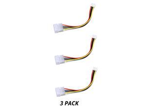 3x 6" inch 5.25 4 Pin MOLEX Male to 3.5 4Pin Floppy Female PC Power Supply Cable 3x 6" inch 5.25 4 Pin MOLEX Male to 3.5 4Pin Floppy Female PC Power Supply Cable