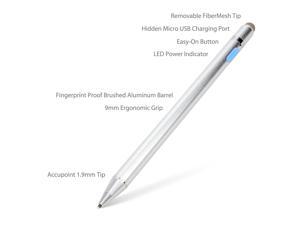 Broonel Grey Rechargeable Fine Point Digital Stylus Compatible with The ASUS Zenbook UM462DA-AI027T Convertible 14 Ultrabook