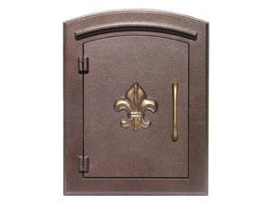 Decorative Fleur De Lis Column Mount Cast Aluminum Mailbox - The Manchester Decorative Fleur De Lis Column Mount Cast Aluminum Mailbox - The Manchester