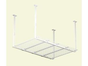 Ceiling Mounted Adjustable Shelf in White Ceiling Mounted Adjustable Shelf in White