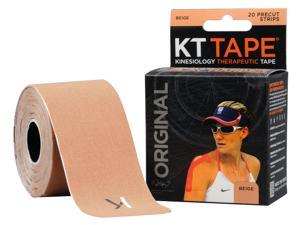 KT Tape Cotton 10" Precut Kinesiology Therapeutic Sports Roll, 20 Strips, Beige - OEM