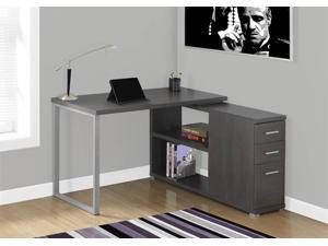 Computer Desk in Gray with Left or Right Facing Corner