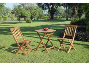 3-Pc Cafe Set in Teak Finish 3-Pc Cafe Set in Teak Finish