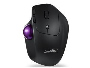 Perixx PERIMICE-720 Wireless 2.4 GHz and Bluetooth Ergonomic Trackball Mouse, Adjustable Angle, 2 DPI Level, Black