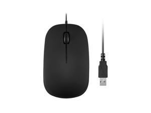 Perixx PERIMICE-201 II, Wired USB Optical Mouse - 3 Buttons - 1000dpi - USB - 1.8m Cable - Black