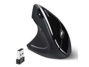 Perixx PERIMICE-713L Left Handed Ergonomic Wireless Vertical Mouse - 800/1200/1600 DPI - Recommended with RSI User