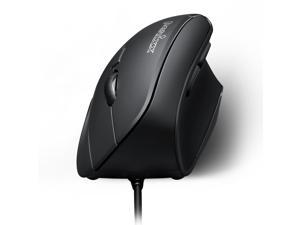 Perixx PERIMICE-515 Wired Ergonomic Vertical Mouse, 6 Button Optical Natural Ergo Mouse with 2 Level Switch 1000/1600, Right Handed