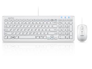 Perixx PERIDUO-303W, Wired Keyboard and Mouse Combo Set - USB - Compact Size 15.32"x5.59"x0.98" Dimension - Built-in Numeric Keypad - Piano White Finish - Chiclet Key Design Perixx PERIDUO-303W, Wired Keyboard and Mouse Combo Set - USB - Compact Size 15.32"x5.59"x0.98" Dimension - Built-in Numeric Keypad - Piano White Finish - Chiclet Key Design