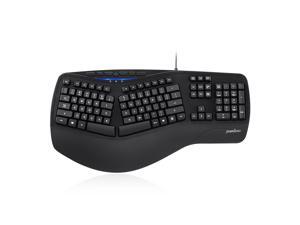 Perixx PERIBOARD-312 Ergonomic Backlit Keyboard - Wired USB with 2 Hubs - Natural Ergonomic Split Design - White LED - Black Perixx PERIBOARD-312 Ergonomic Backlit Keyboard - Wired USB with 2 Hubs - Natural Ergonomic Split Design - White LED - Black