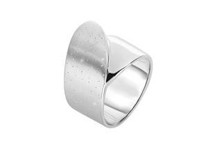 Silver with Rhodium Finish 10.6mm Shiny Diamond Dust Fancy Ring Size-6 Silver with Rhodium Finish 10.6mm Shiny Diamond Dust Fancy Ring Size-6
