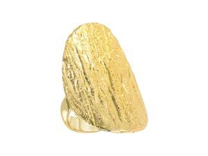 Silver with Yellow Finish 34-4.9mm Wood Texture Sparkle Sandblasted Fancy Ring Silver with Yellow Finish 34-4.9mm Wood Texture Sparkle Sandblasted Fancy Ring