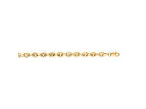14kt 6" Yellow Gold 4.7mm Diamond Cut Puffed Mariner Chain 14kt 6" Yellow Gold 4.7mm Diamond Cut Puffed Mariner Chain
