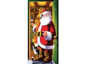 Santa Door Cover - Plastic Santa Door Cover - Plastic