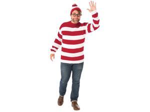 Where's Waldo Deluxe Adult Costume - Standard Where's Waldo Deluxe Adult Costume - Standard