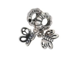 Genuine PANDORA Sterling Silver Butterfly Friends Forever Charm 790531 Genuine PANDORA Sterling Silver Butterfly Friends Forever Charm 790531