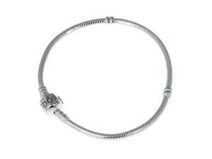 Genuine PANDORA Sterling Silver 7.5 Bead Clasp Charm Bracelet 590702HV-19" Genuine PANDORA Sterling Silver 7.5 Bead Clasp Charm Bracelet 590702HV-19"