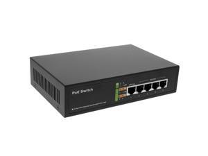 BV Tech POE-SW501 4-Port Full Power PoE Switch, 4 PoE Ports + 1 Uplink Port, 10/100Mbps, IEEE 802.3af Compliant, 65W High Power Budget BV Tech POE-SW501 4-Port Full Power PoE Switch, 4 PoE Ports + 1 Uplink Port, 10/100Mbps, IEEE 802.3af Compliant, 65W High Power Budget
