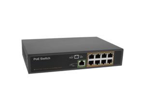 BV TECH POE-SW801 PoE Switch,Camera Inputs 8,5-13/16" L BV TECH POE-SW801 PoE Switch,Camera Inputs 8,5-13/16" L