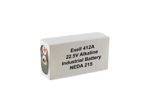 Exell 412A Alkaline 22.5V Battery NEDA 215 Replaces 15F20,BLR122,V72PX Exell 412A Alkaline 22.5V Battery NEDA 215 Replaces 15F20,BLR122,V72PX