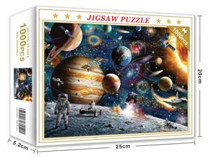 Space Puzzle 1000 Piece Jigsaw Puzzle Kids Adult, Planets in Space Jigsaw Puzzle
