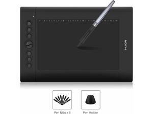 H610 Pro V2 Graphic Drawing Tablet Android Supported Pen Tablet Tilt Function Battery-Free Stylus 8192 Pen Pressure with 8 Express Keys