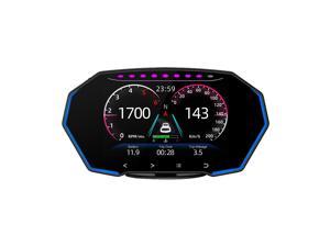 Smart Trip Computer OBD GPS Alarm Function Touch Buttons Two Display Modes A Pillar Suspension Central Car Hud