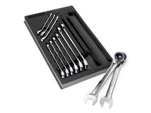Powerbuilt 11 Piece Pro Tech SAE Reversible Ratcheting Combination Wrench Set - 949015 Powerbuilt 11 Piece Pro Tech SAE Reversible Ratcheting Combination Wrench Set - 949015
