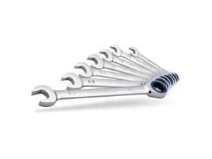 Powerbuilt 7 Piece SAE Ratchet Wrench Set, 72 Tooth, 5/16" to 3/4" Powerbuilt 7 Piece SAE Ratchet Wrench Set, 72 Tooth, 5/16" to 3/4"