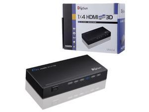 DigiSun VH614 1x4 3D HDMI Splitter, Full HD 1080P with HDCP support DigiSun VH614 1x4 3D HDMI Splitter, Full HD 1080P with HDCP support