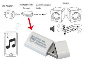 Eagle Eyes White Bluetooth Music Stereo Wireless Audio Receiver Adapter for Home Car Speaker Eagle Eyes White Bluetooth Music Stereo Wireless Audio Receiver Adapter for Home Car Speaker