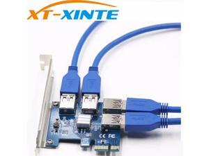 Add in Card PCIe 1 to 4 PCI Express 16X slots Riser Card PCI-E 1X to External 4 PCI-e slot Adapter Port Multiplier Card Add in Card PCIe 1 to 4 PCI Express 16X slots Riser Card PCI-E 1X to External 4 PCI-e slot Adapter Port Multiplier Card