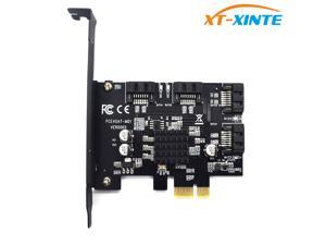 PCI-e to SATA 3.0 4 Ports 6G Expansion Controller Card PCIE SATAIII 3.0 Converter Adapter Bracket for HDD SSD Marvell 88SE9215 PCI-e to SATA 3.0 4 Ports 6G Expansion Controller Card PCIE SATAIII 3.0 Converter Adapter Bracket for HDD SSD Marvell 88SE9215