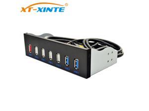 5.25 inch 19pin to 2Ports USB3.0 4Ports USB2.0 Optical Drive Front Panel USB Hub Fast Changer BC1.2 Connector for PC Desktop 5.25 inch 19pin to 2Ports USB3.0 4Ports USB2.0 Optical Drive Front Panel USB Hub Fast Changer BC1.2 Connector for PC Desktop