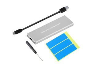 NVMe PCIE USB3.1 HDD Enclosure M.2 to USB Type C 3.1 M KEY SSD Hard Disk Drive Case External Mobile Box(SILVER) NVMe PCIE USB3.1 HDD Enclosure M.2 to USB Type C 3.1 M KEY SSD Hard Disk Drive Case External Mobile Box(SILVER)