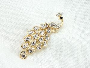 Shining Alloy Rhinestone Peacock Style Costume Crown Brooch Decorative Brooch Pin for Woman Girl Shining Alloy Rhinestone Peacock Style Costume Crown Brooch Decorative Brooch Pin for Woman Girl