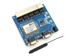 Full Function HLK-RM08K Serial Network / Wireless Module Two-serial Port UART WIFI Module MT7688K with Power Supply US PLUG Full Function HLK-RM08K Serial Network / Wireless Module Two-serial Port UART WIFI Module MT7688K with Power Supply US PLUG