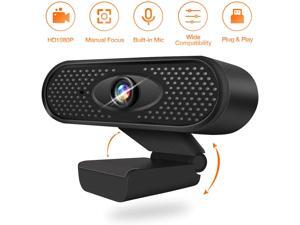 Full 1080P HD USB Webcam with Microphone - Video Calling/Recording/Online Teaching - for Desktop or Laptop with 90° Wide View Angle and Built-in Noise-canceling Microphone Full 1080P HD USB Webcam with Microphone - Video Calling/Recording/Online Teaching - for Desktop or Laptop with 90° Wide View Angle and Built-in Noise-canceling Microphone