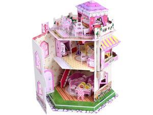 3D Puzzle Dollhouse for Kids, 3D Jigsaw Dollhouse Puzzle for Girls - Educational Paper Craft Toys for Game Xmas Birthday Gifts, Easy to Assemble with LED Light - 101 Pieces 3D Puzzle Dollhouse for Kids, 3D Jigsaw Dollhouse Puzzle for Girls - Educational Paper Craft Toys for Game Xmas Birthday Gifts, Easy to Assemble with LED Light - 101 Pieces