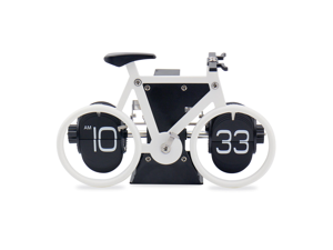 Sourcingbay Retro Flip Clock, Bike Shaped Flip Desk Clock for Living Room Decor, Home Office Decor, Office Decor for Women & Men - White Sourcingbay Retro Flip Clock, Bike Shaped Flip Desk Clock for Living Room Decor, Home Office Decor, Office Decor for Women & Men - White
