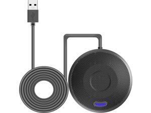 USB Microphone for Computer, Plug&Play 360 Omnidirectional Microphone Compatible with Windows & iOS System for Video Meeting/Streaming/Podcast/Gaming/Skype USB Microphone for Computer, Plug&Play 360 Omnidirectional Microphone Compatible with Windows & iOS System for Video Meeting/Streaming/Podcast/Gaming/Skype